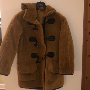 NEW Coach Shearling Coat with toggles